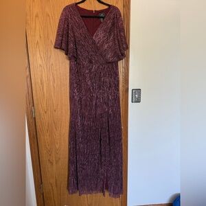 Adrianna Papell Deep Red Maxi Dress